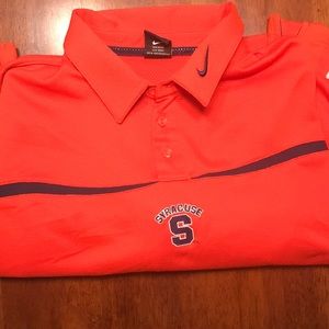 Two Nike Syracuse polo shirts